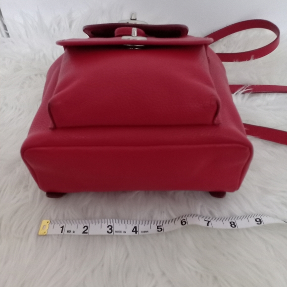 Coach Small Leather Backpack - Red - Picture 9 of 13